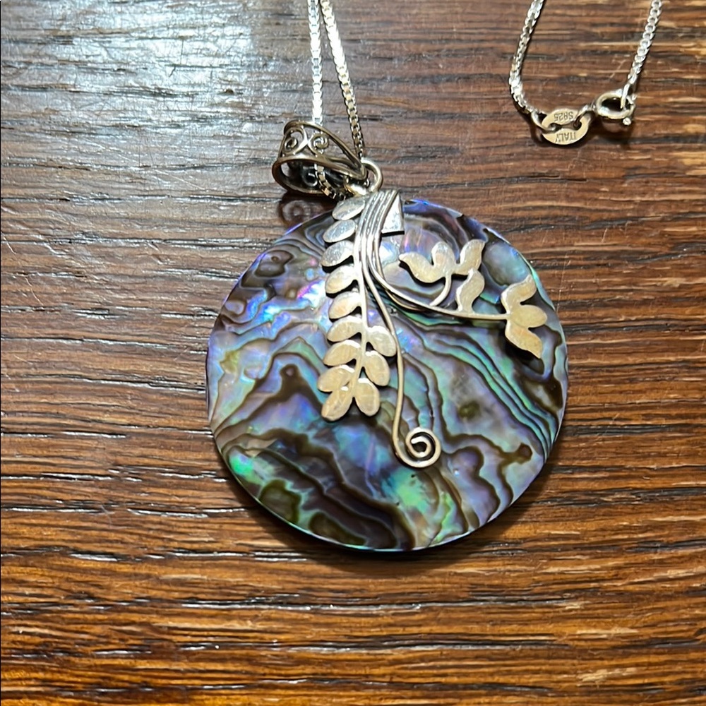 Elegant Abalone Shell Pendant Necklace